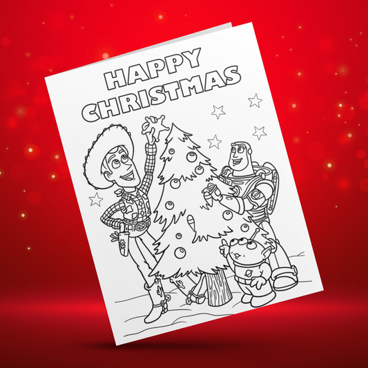 Colour Your Own Toy Story Christmas Card