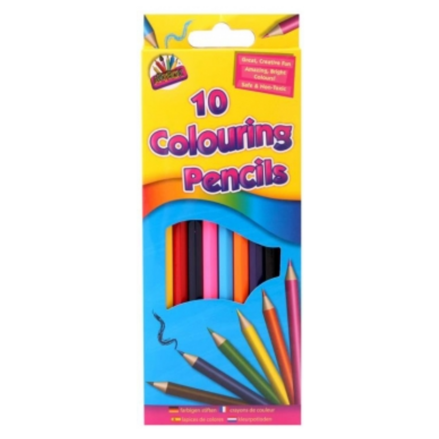 10 Full Sized Colouring Pencils