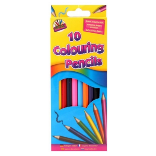 10 Full Sized Colouring Pencils