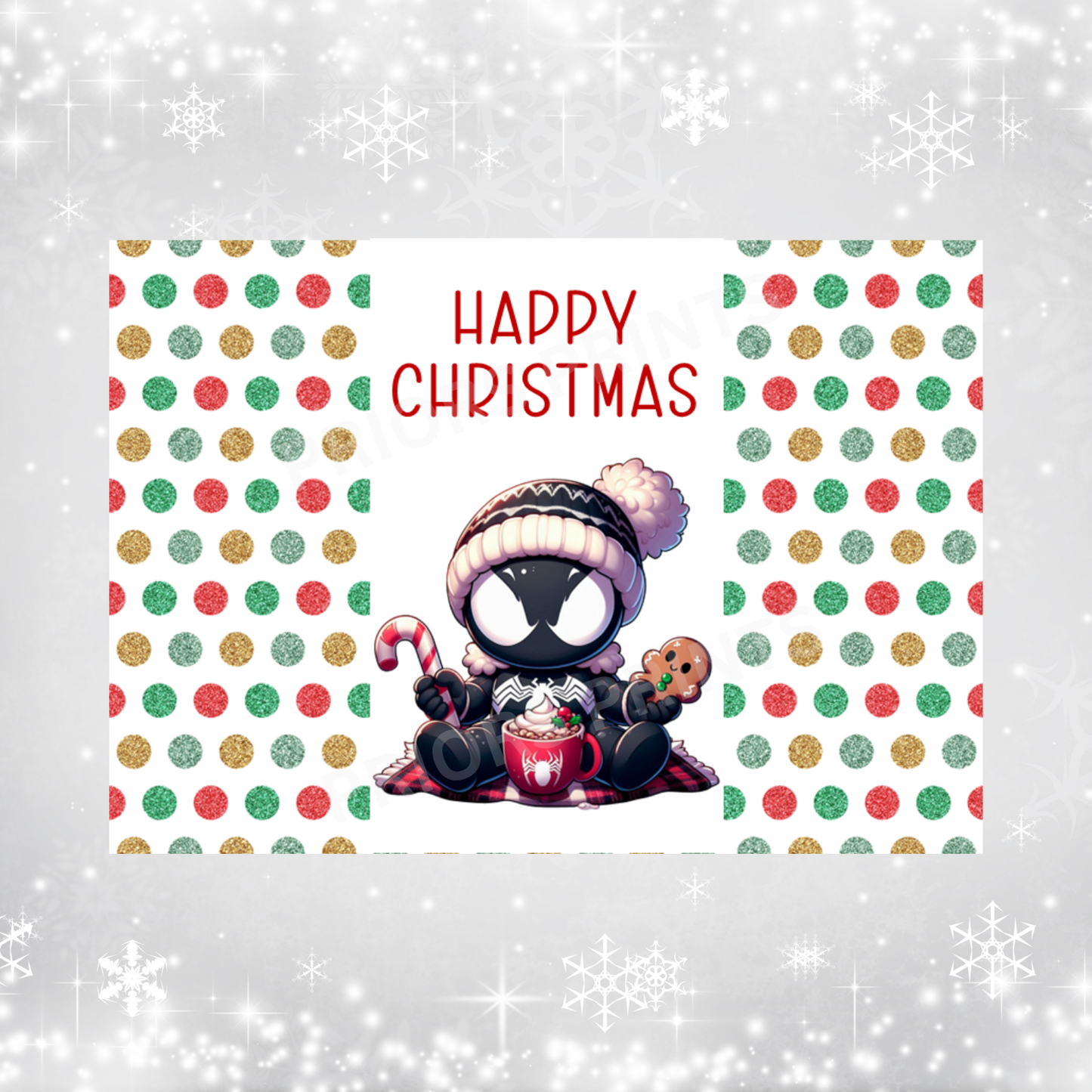 Cute Character Christmas Chocolate Bar Wrapper