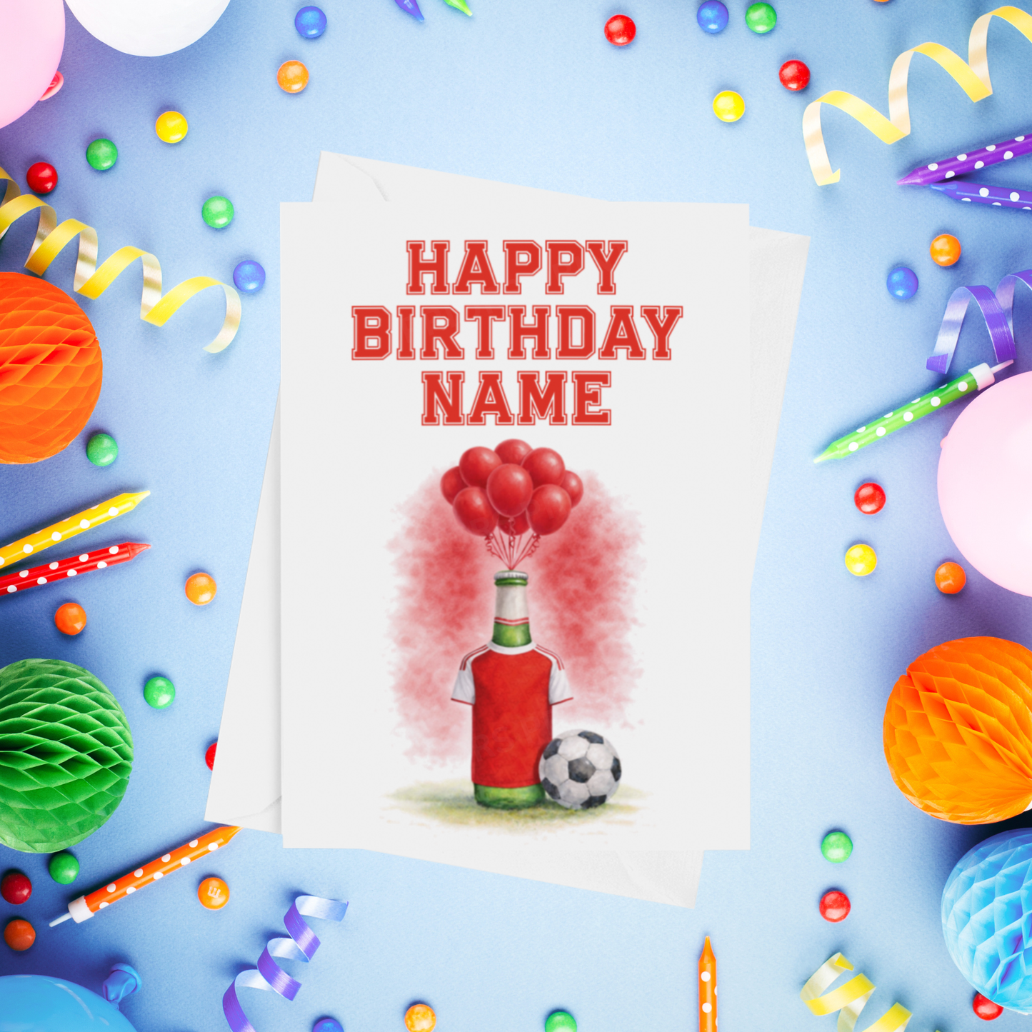 Football Team Beer Bottles Personalised Birthday Card (Premier League Teams)