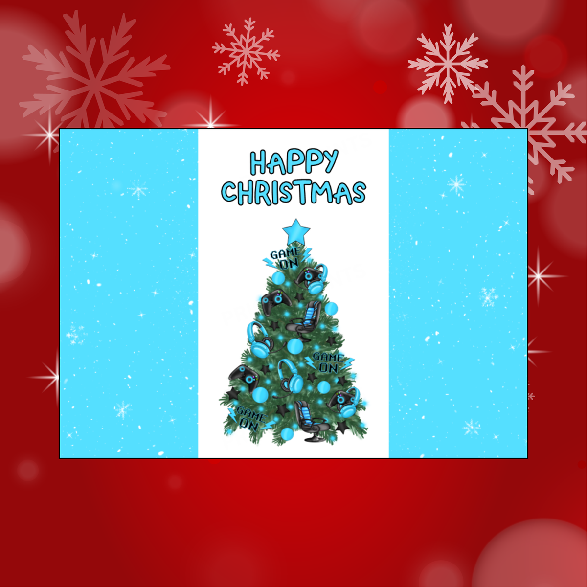 Christmas Tree Chocolate Bar Wrapper for Gamers