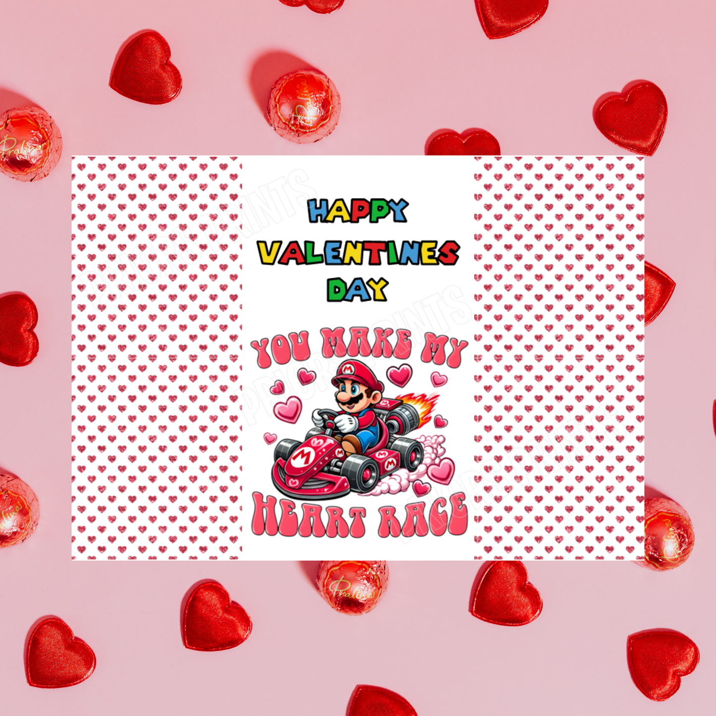 Super Mario Valentines Day Chocolate Bar Wrappers I Luigi