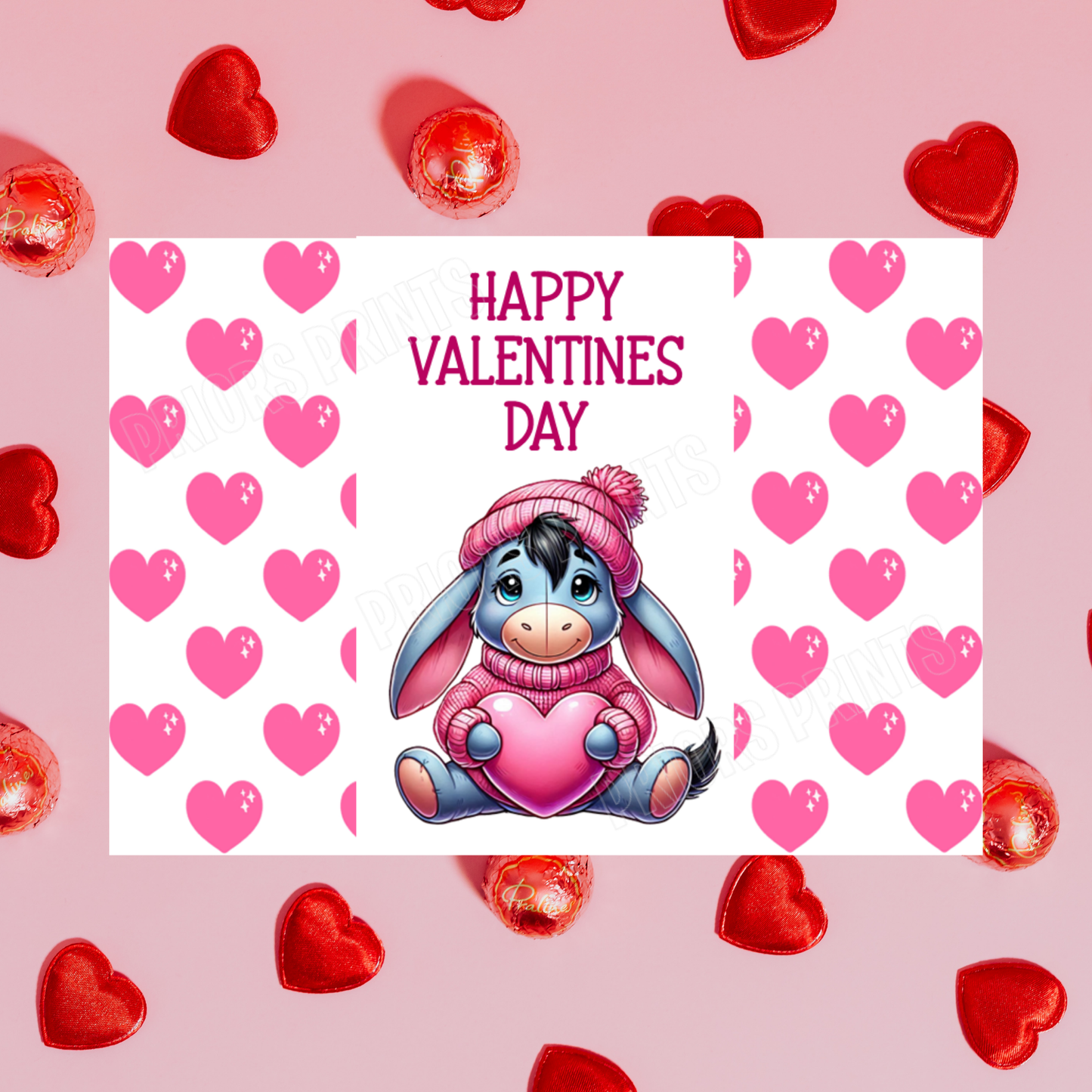 Character with Pink Heart Valentines Day Chocolate Bar Wrapper I Spiderman I Groot I Stitch I Mario I Pikachu I Iron Man I Deadpool I Sonic