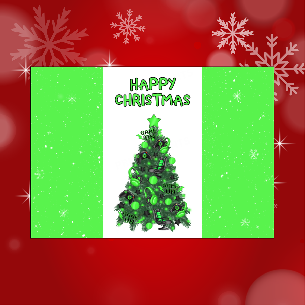 Christmas Tree Chocolate Bar Wrapper for Gamers