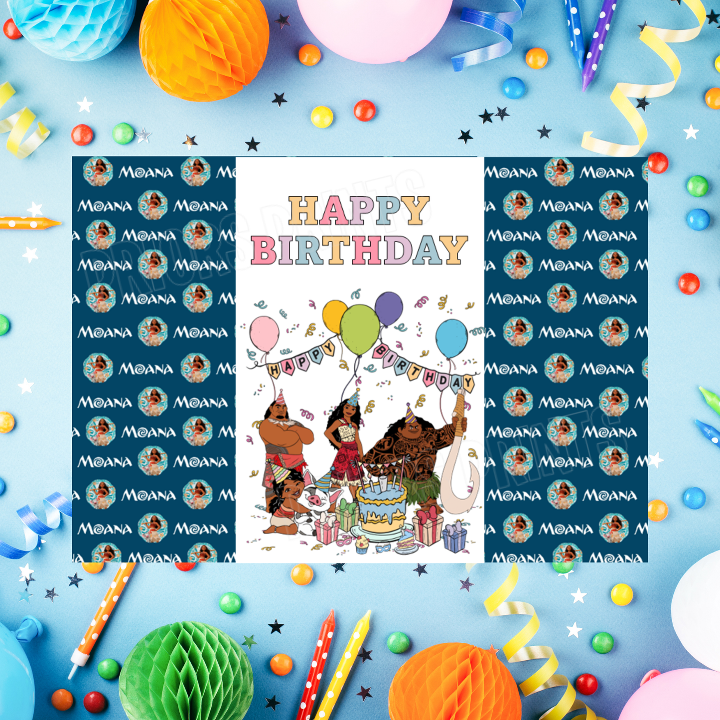 Mixed Disney Characters Birthday Chocolate Bar Wrappers I Aladdin I Beauty & The Beast I Cars I Stitch I Princess I Mickey I Spidey