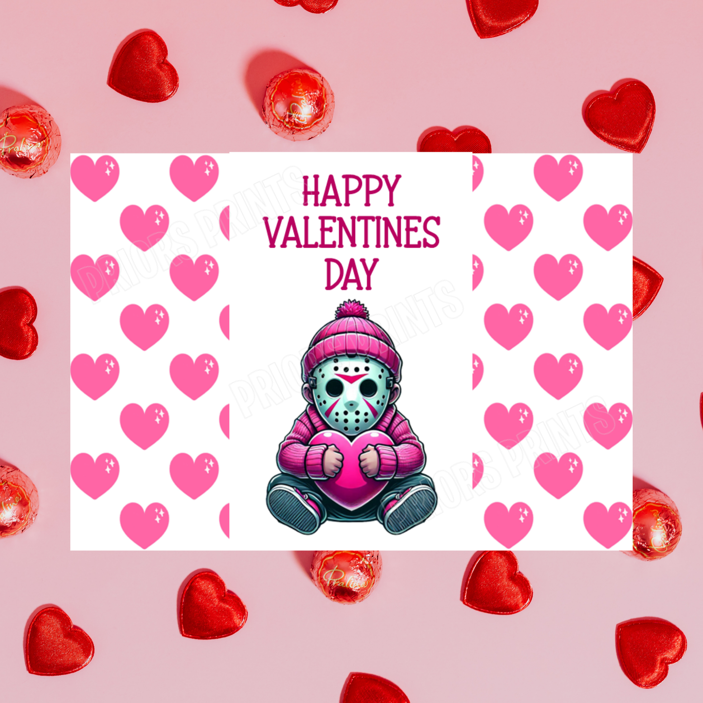 Character with Pink Heart Valentines Day Chocolate Bar Wrapper I Spiderman I Groot I Stitch I Mario I Pikachu I Iron Man I Deadpool I Sonic