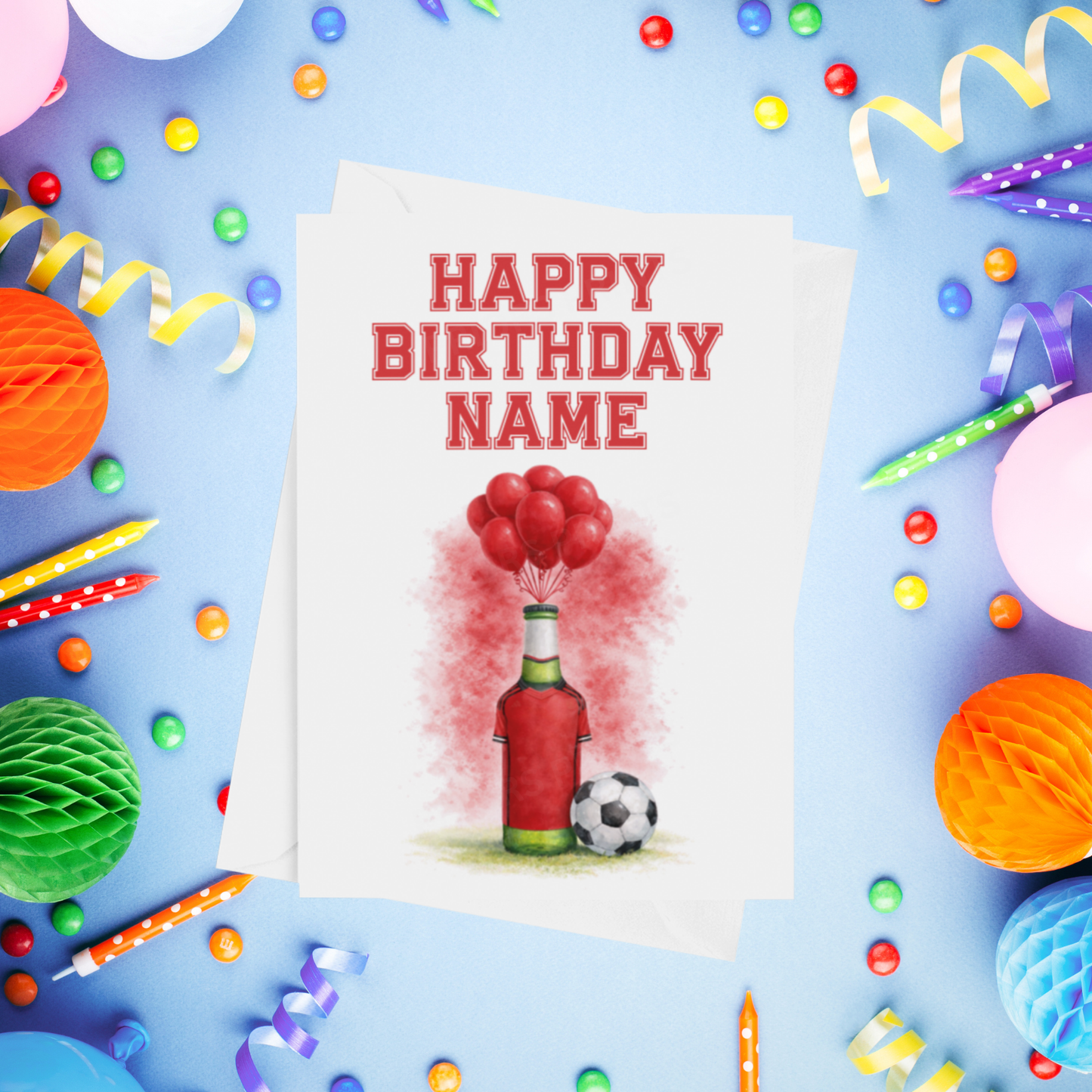 Football Team Beer Bottles Personalised Birthday Card (Premier League Teams)