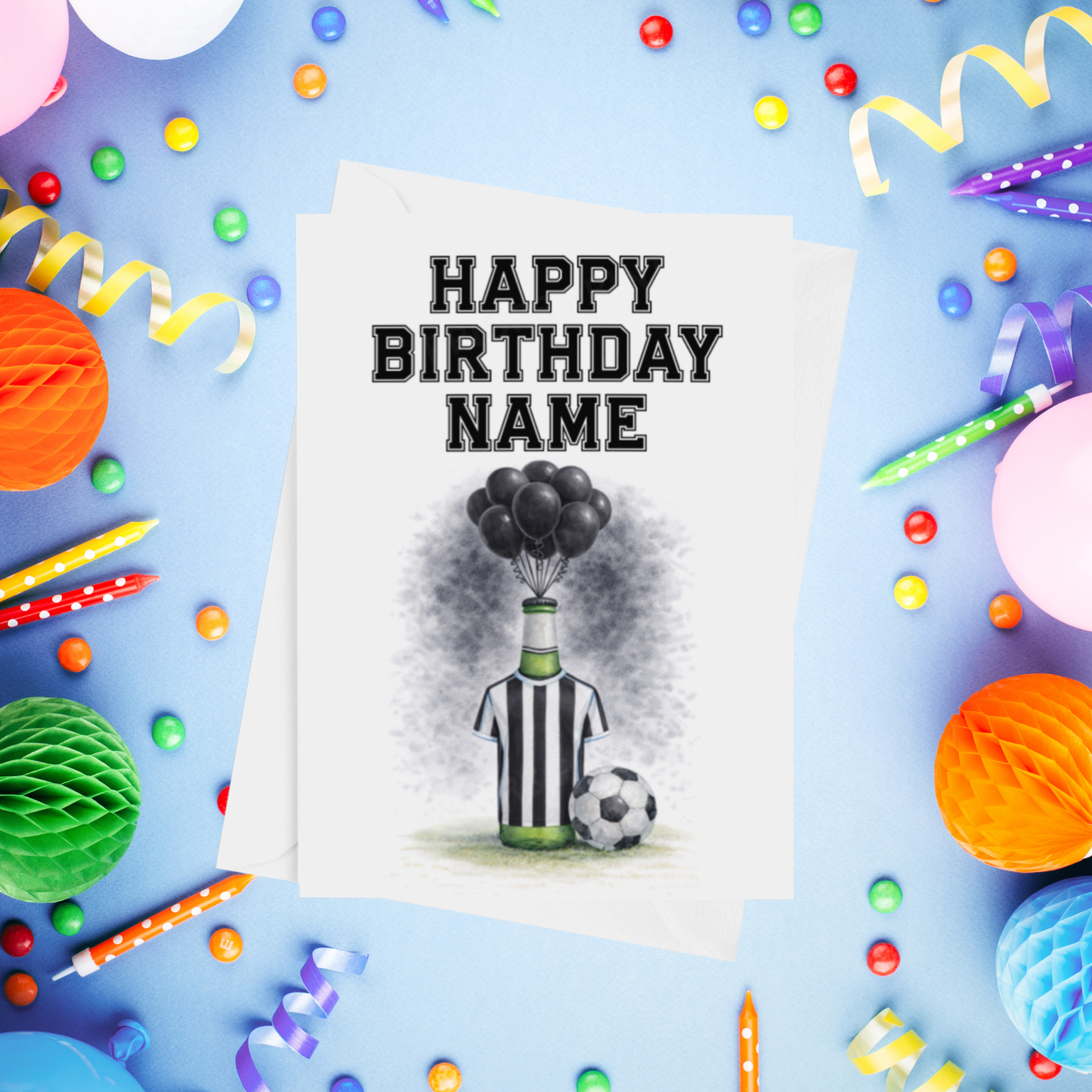 Football Team Beer Bottles Personalised Birthday Card (Premier League Teams)