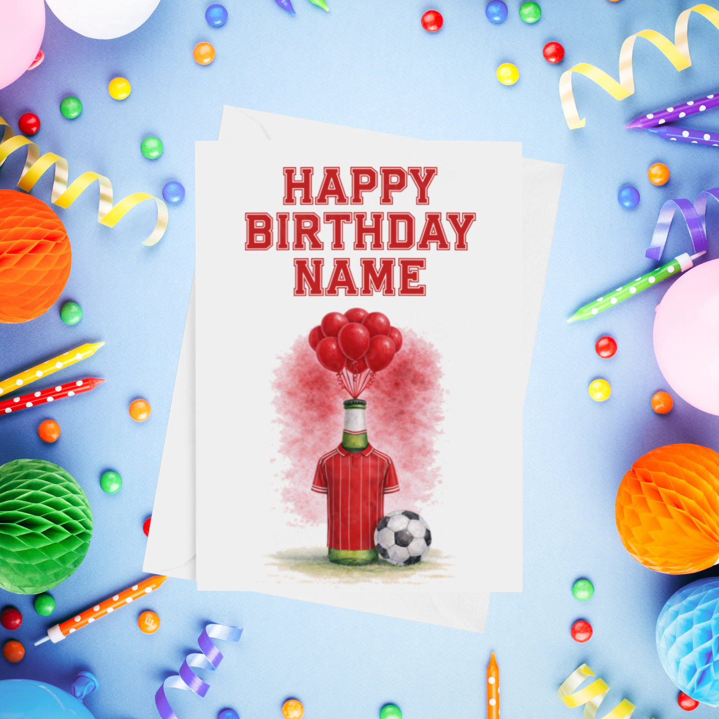Football Team Beer Bottles Personalised Birthday Card (Premier League Teams)