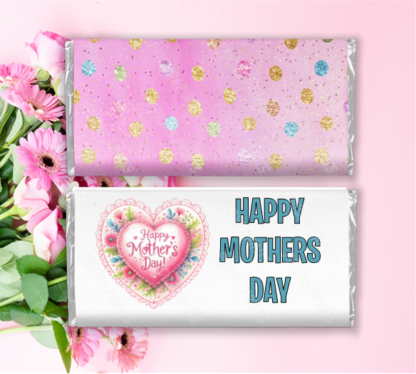 Mothers Day Flowers Chocolate Bar Wrappers