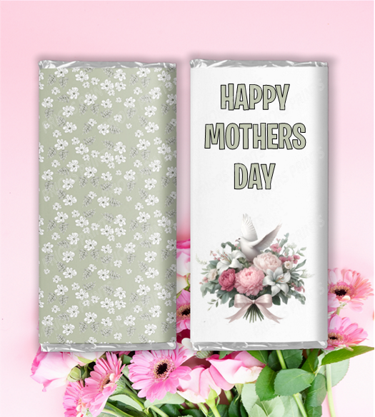 Mothers Day Flowers Chocolate Bar Wrappers