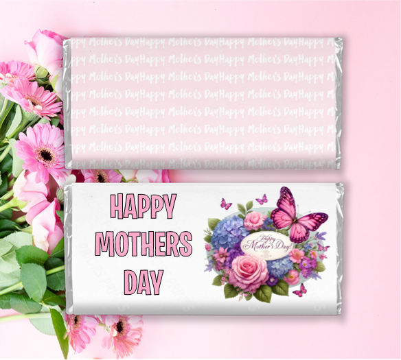 Mothers Day Flowers Chocolate Bar Wrappers