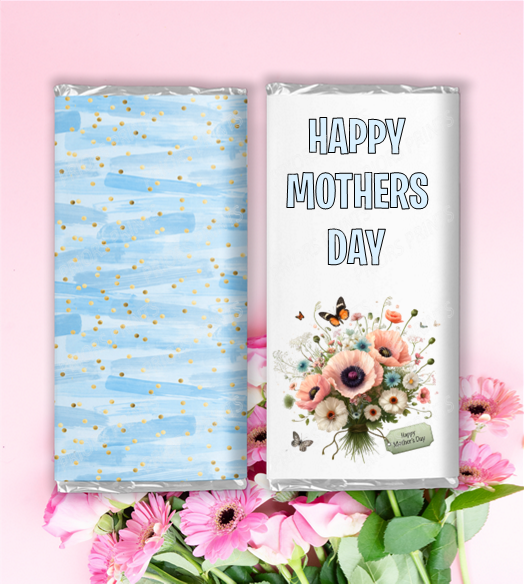 Mothers Day Flowers Chocolate Bar Wrappers