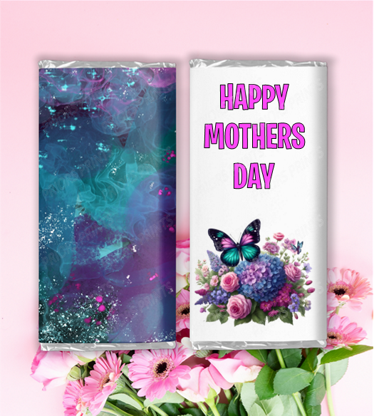 Mothers Day Flowers Chocolate Bar Wrappers