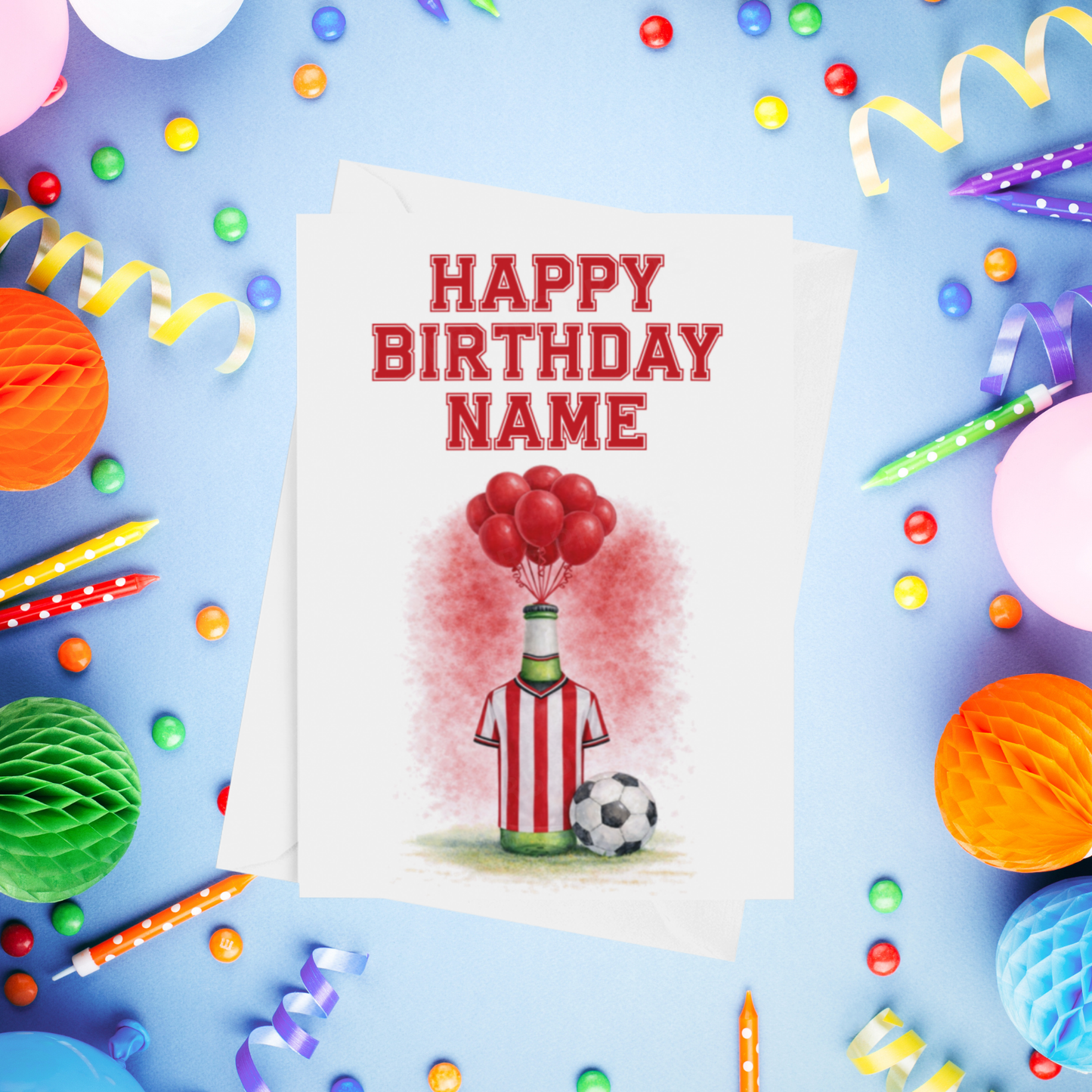 Football Team Beer Bottles Personalised Birthday Card (Premier League Teams)