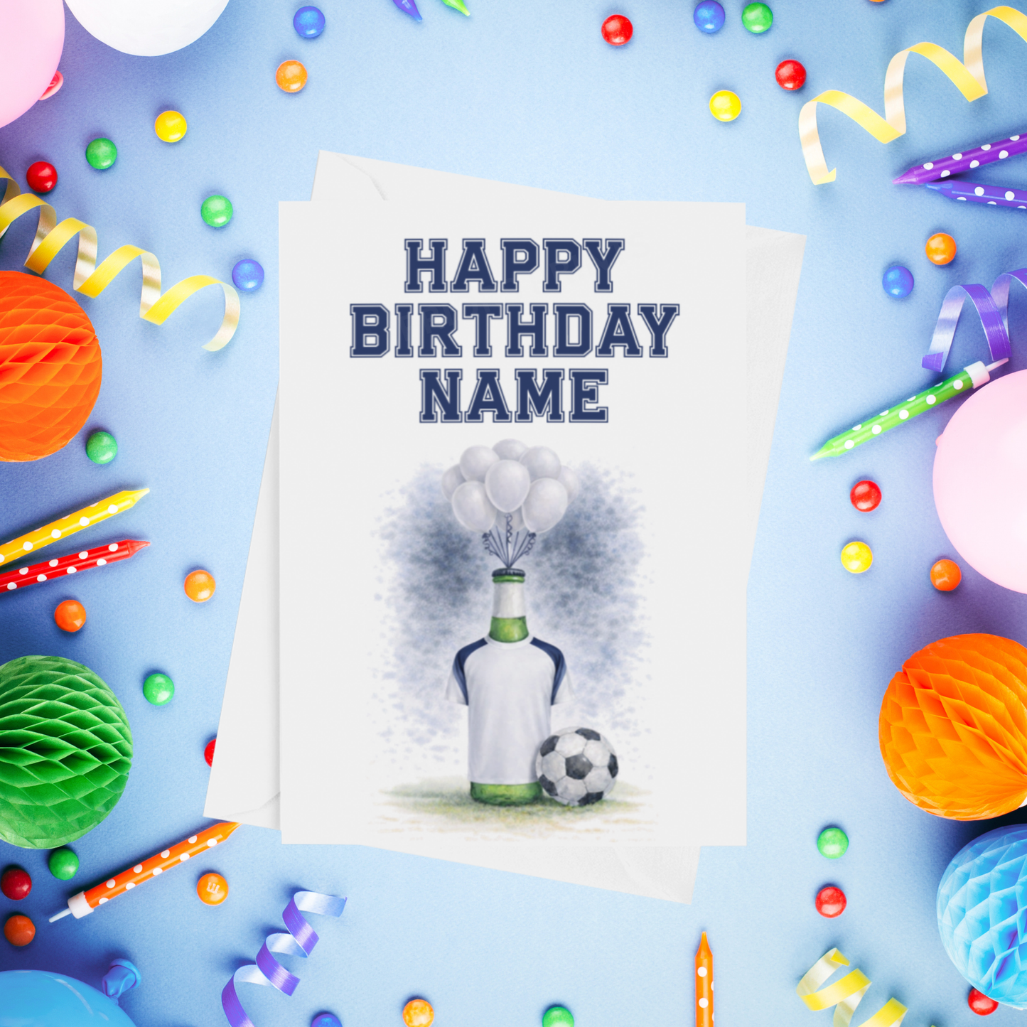 Football Team Beer Bottles Personalised Birthday Card (Premier League Teams)