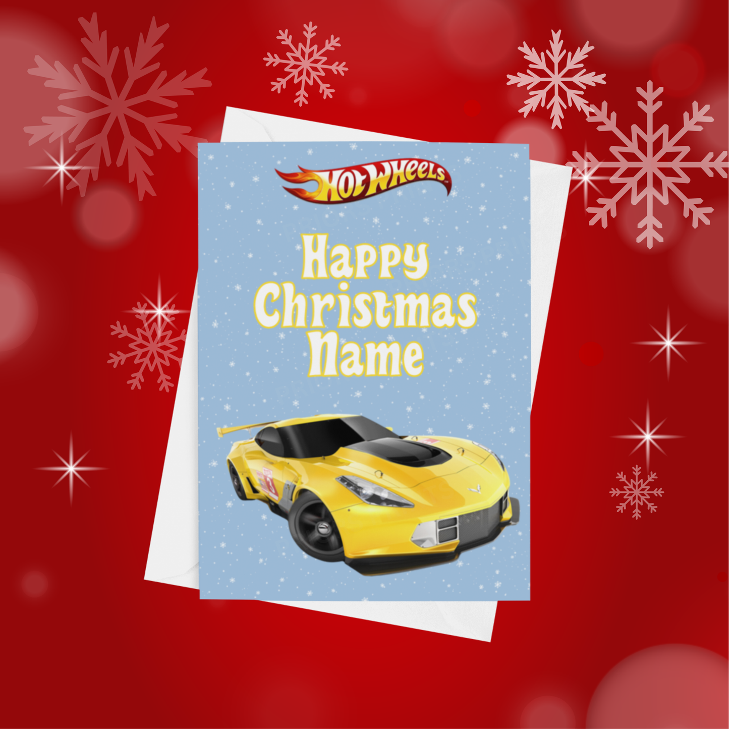 Hot wheels Personalised Christmas Card